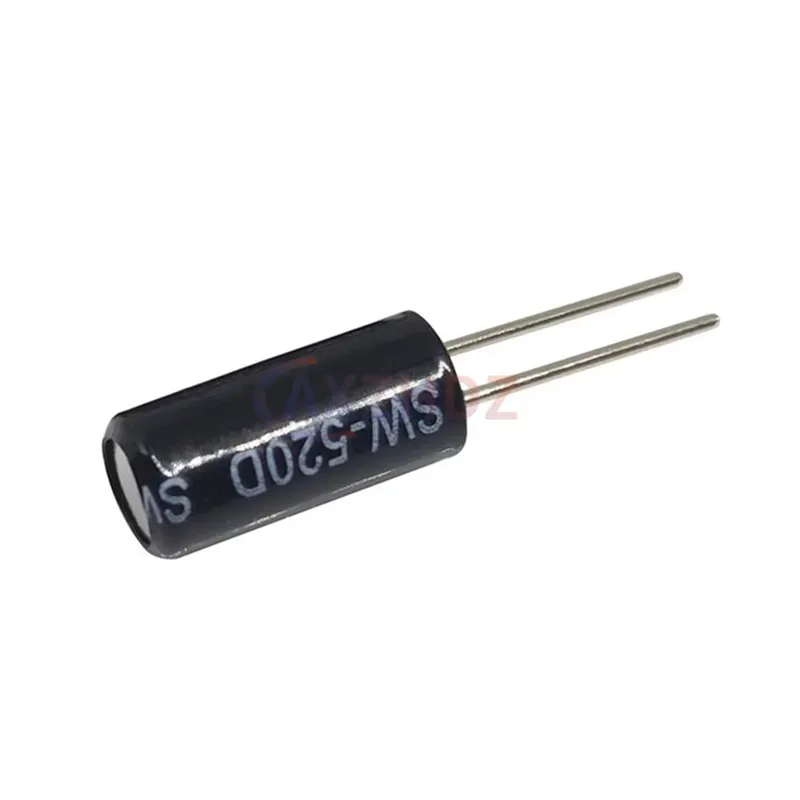 10PCS SW-520D 5*12mm Vibration Sensor Gold Metal Ball Tilt Shaking Switch Ball Angle Module Black 2Pin SW520D
