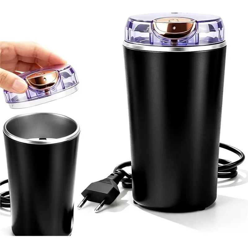 

【BRAND NEW】Electric For Coffee Grinder 250 W In Stainless Steel Design, Ideal For Grinding For Coffee Beans And Spices Eu Plug