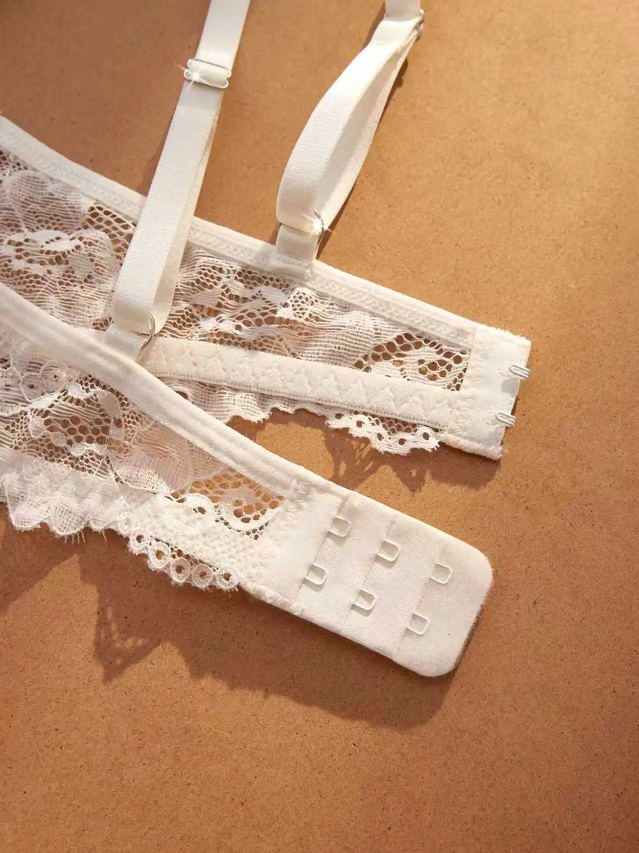 Sexy Spitzen-Blumen-Unterwäsche-Set Damen Ultra-Dünnes BH-Set 2-teiliges BH- und Höschen-Set für Damen. – Detail 8