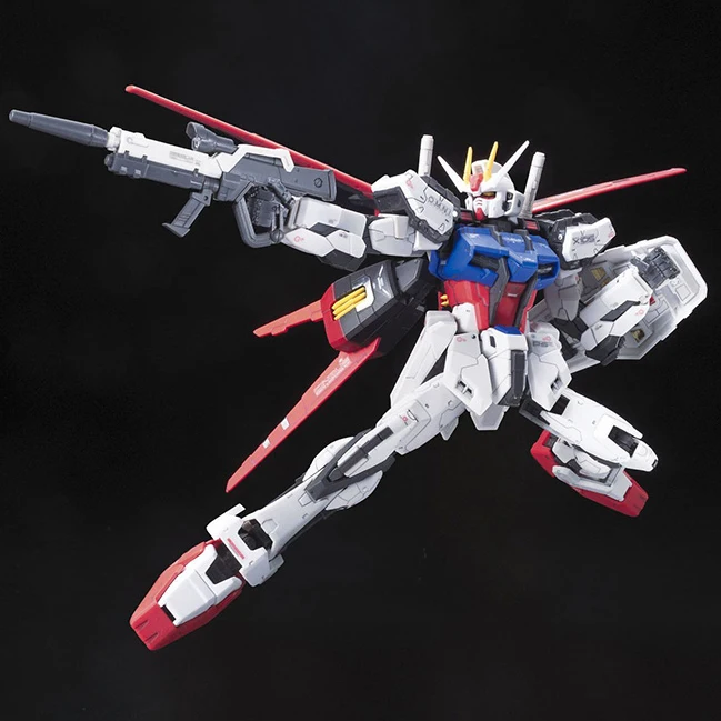 In stock Bandai 1/144 RG 03 Build Strike Gundam GAT-X105B Gundam Assembly Model Action Doll Series Accessories Anime Toys Gifts