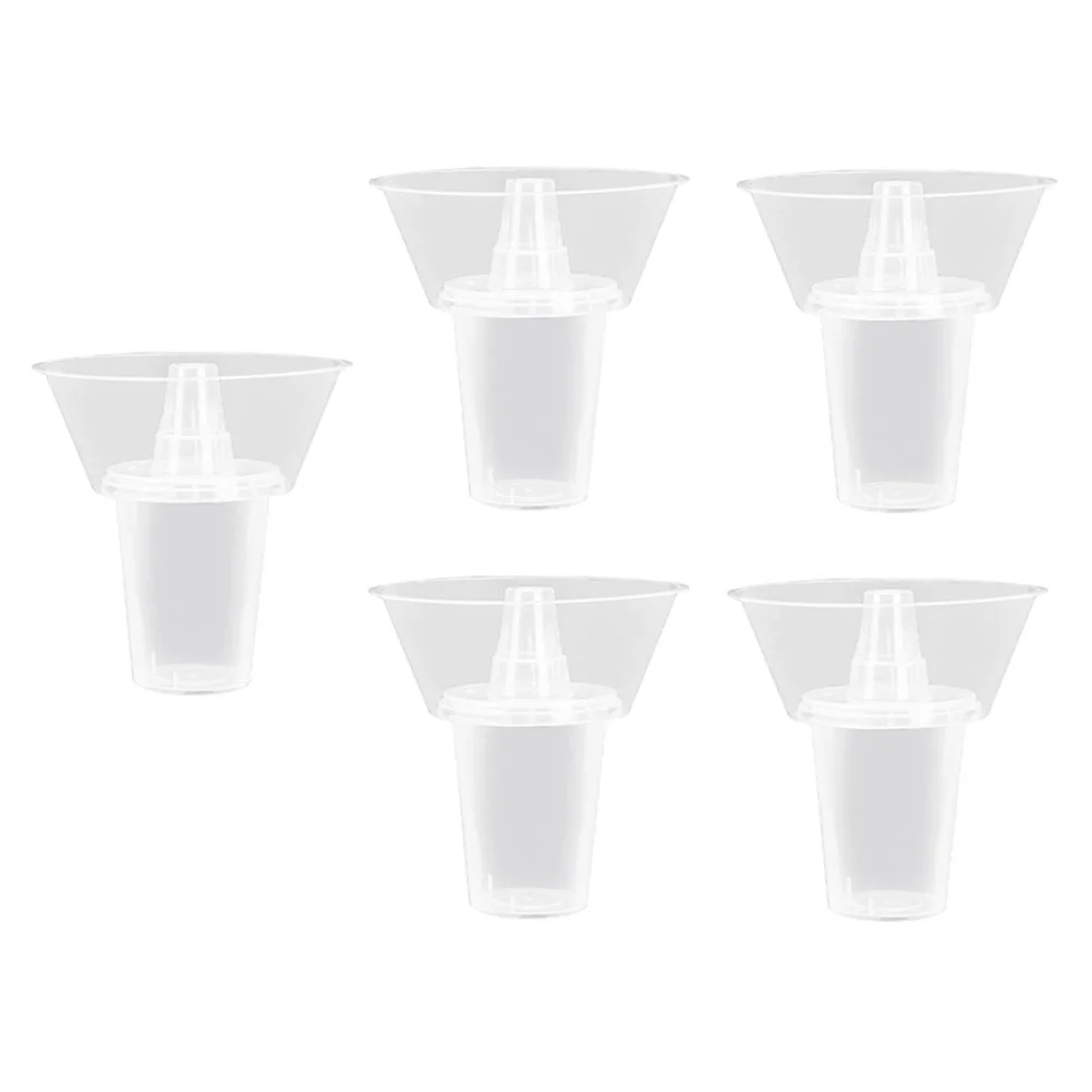 5 Sets Fry Cone Holder Drink Cup Coffee Cups with Lids Combined Snacks Popcorn Boxes White Pp Plastic Holding Tray Espresso