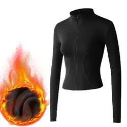 Winter Thermal Riding Horse Jacket Women Zipper Equestrian Coat Velvet Plush Thickened Sport Long Sleeve Top Equestrian Clothing