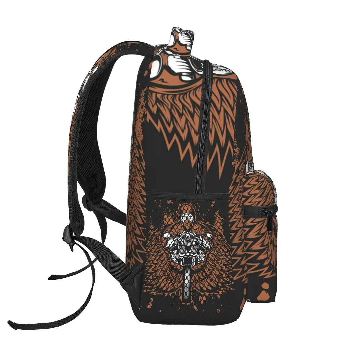 Sac à dos personnalisé de motard pour filles et garçons, sac à dos de voyage, sac d'école pour adolescents, Hurcycles Vector