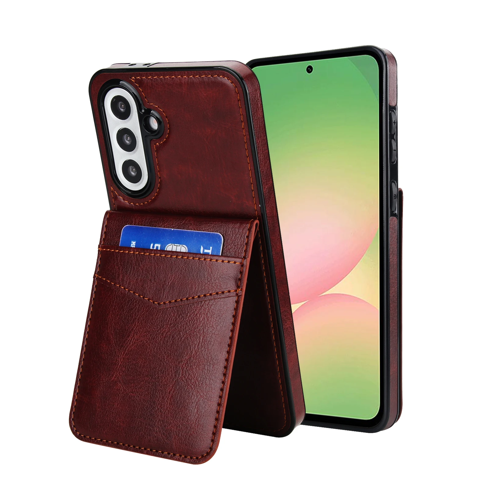 Flip Leather Card Holder Wallet Case For Samsung Galaxy A56 A16 A36 A35 A55 A54 A53 A73 A33 A15 A14, Kickstand Phone Cover Funda