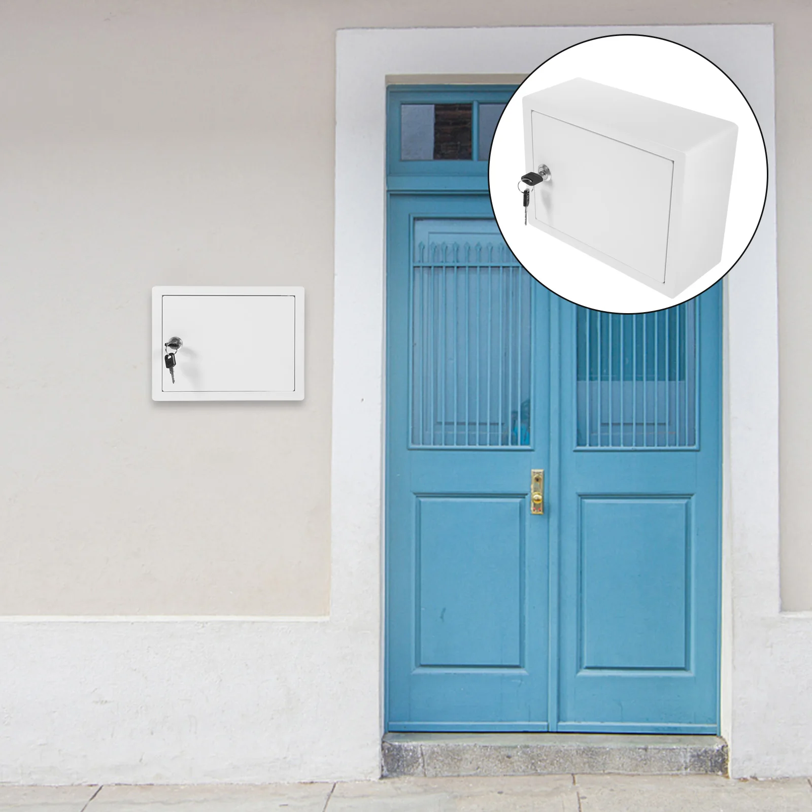 

Milk Box Mailbox Wall Mount Small Outdoor White Storage Container Durable Plastic Space Saving Design Lightweight Compact