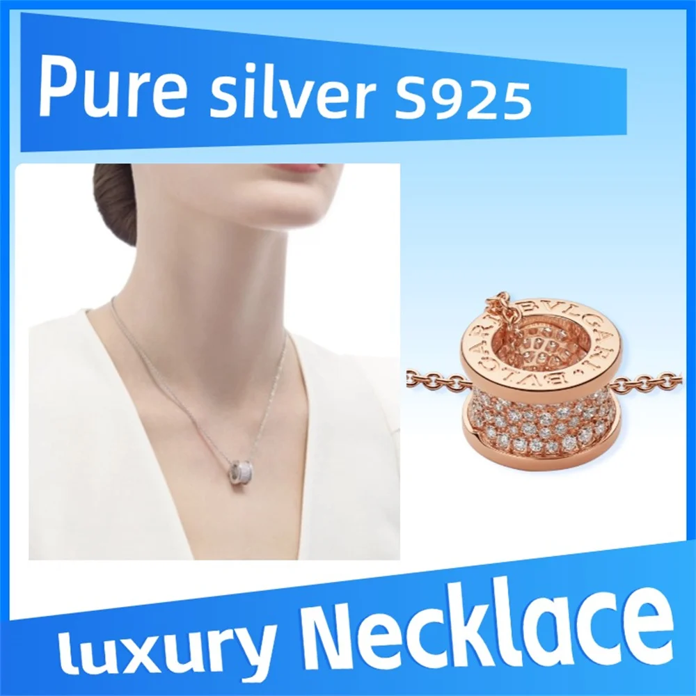 

Pure 925 Sterling Silver B.zero1 Series Necklace High quality luxury jewelry, fashionable and classic accessories