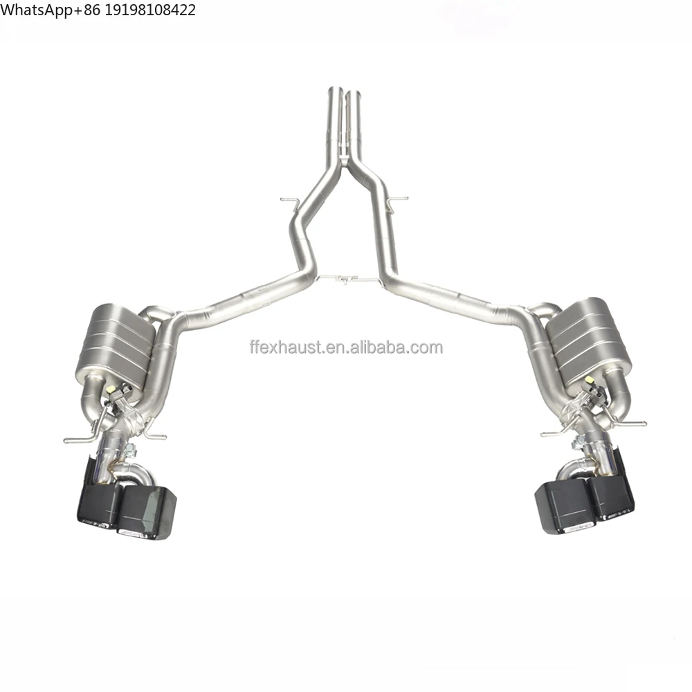 

Выхлопная система Catback из нержавеющей стали 304 для Mercedes-Benz CLS63 AMG 5.5T, глушитель Catback, автомобильная выхлопная система