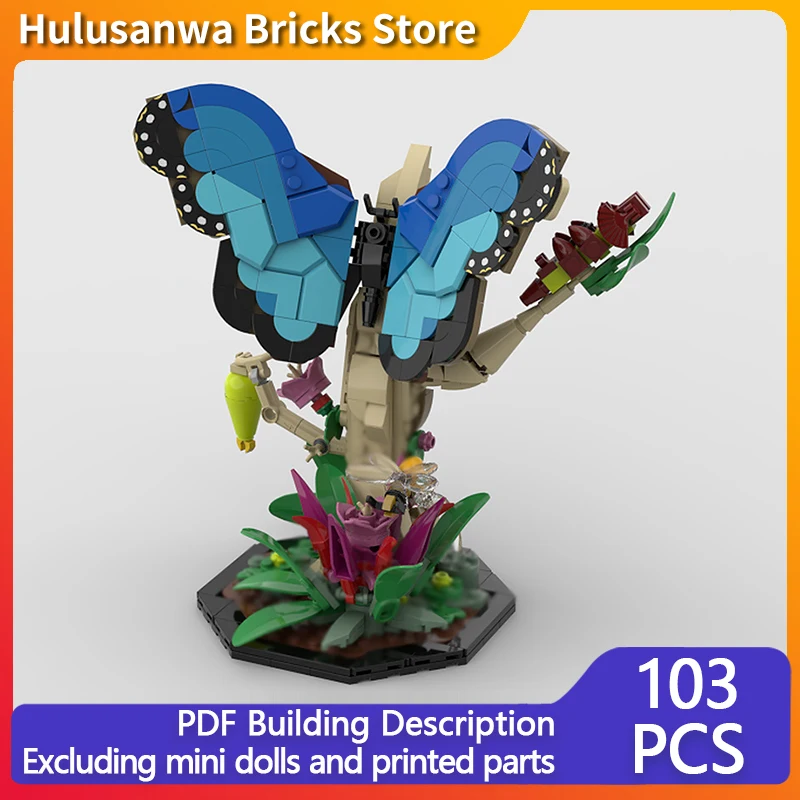 

Creators Animal Series Model MOC Building Block Blue Morpho Modular Technology Gifts Holiday Assemble Children Toys Suit