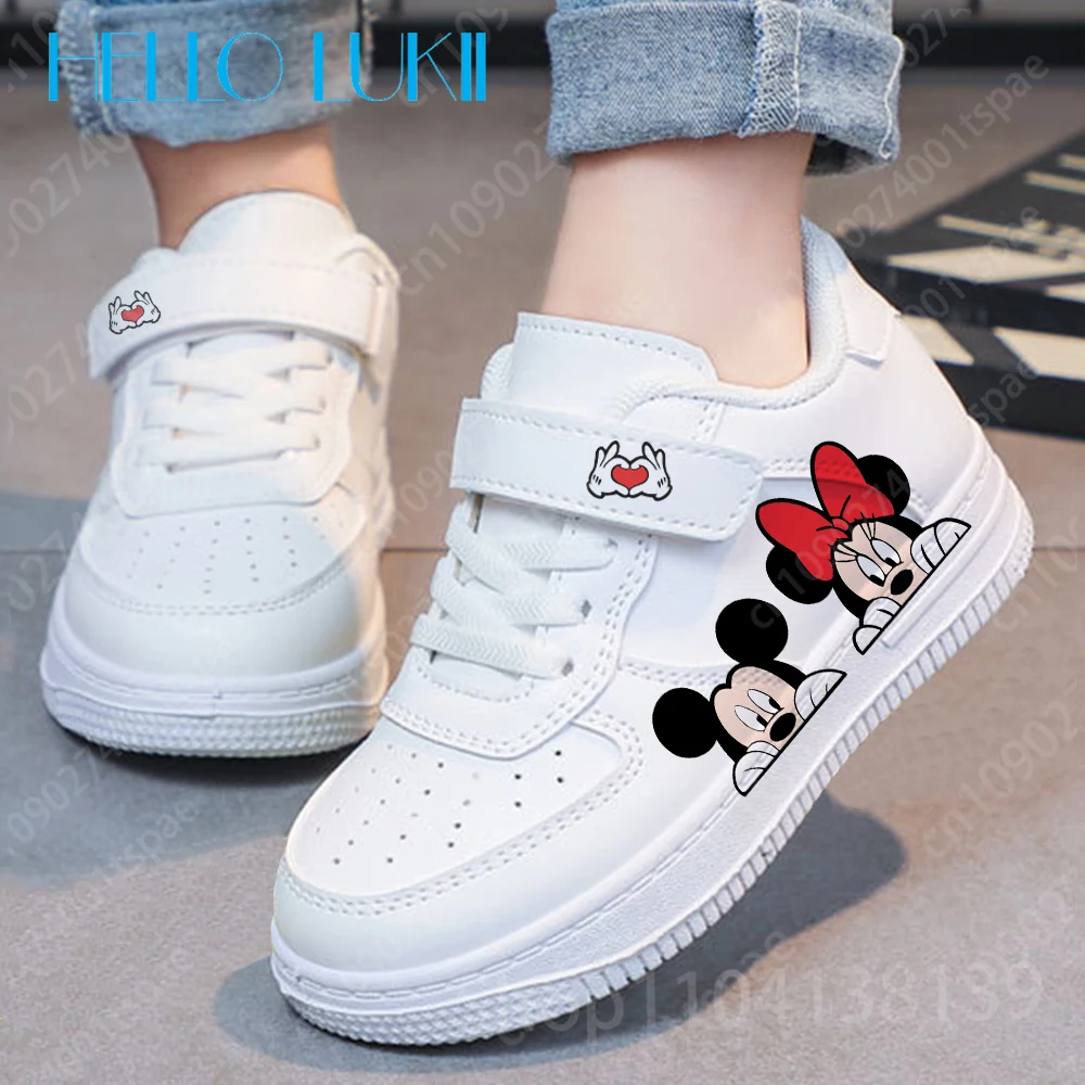 mickey minnie girls Shoes sneakers for children Student Casual basketball shoes Stitch Kid Sneakers Running Fashion Sports Shoes