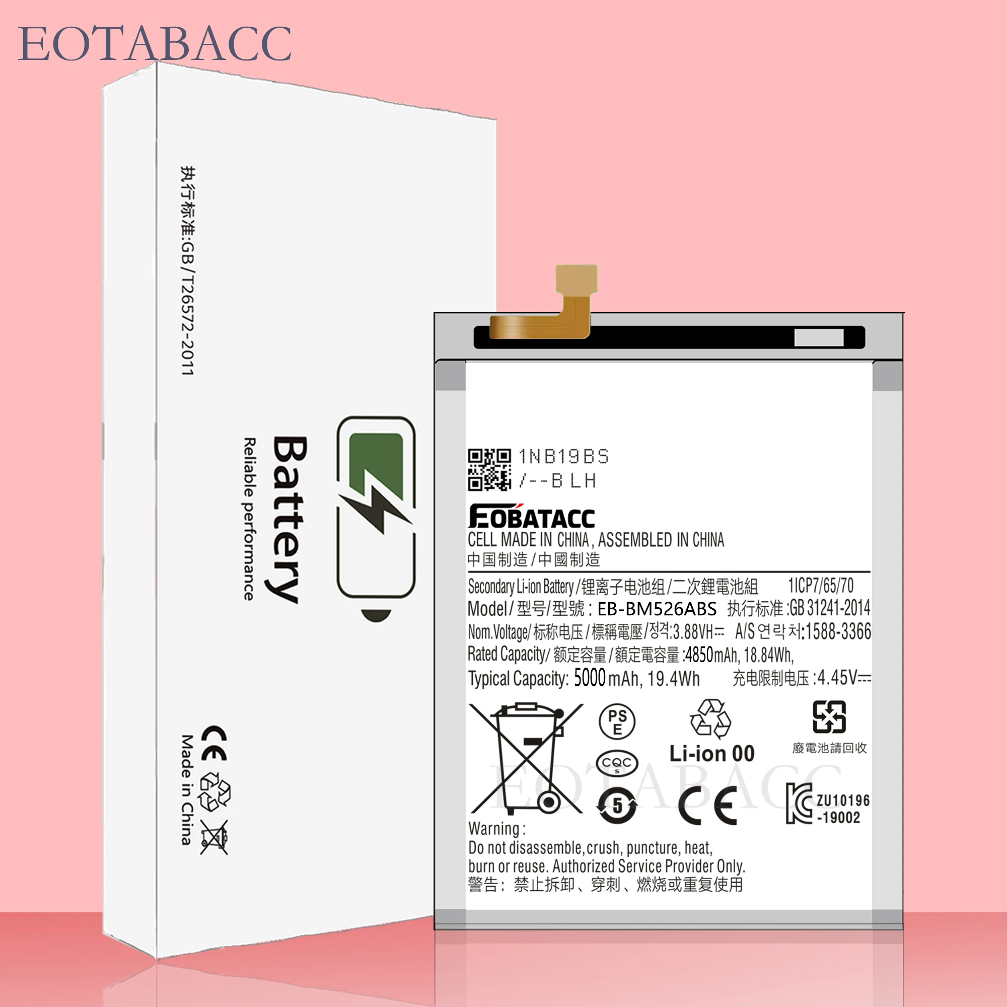 EOTABACC 100% New high capacity Battery EB-BM526ABS For Samsung M52 5G/A23/A23 4G /A23 5G/F23 5G/M53 5G/A73 5G Battery +Tools