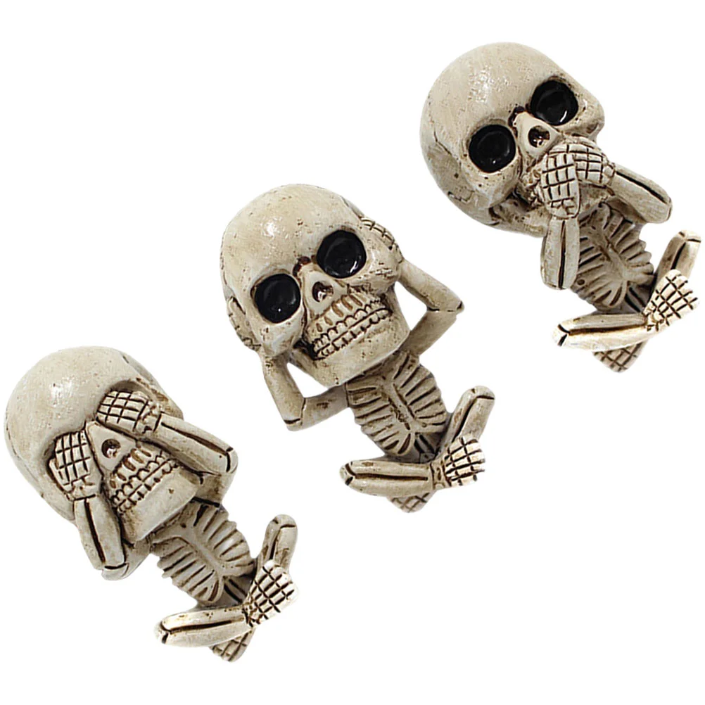 

3 Pcs Perfume Clip Creative Car Funny Skull Aromatherapy Stick Air Vent Girl Diffusers Synthetic Resin Freshener Accessories