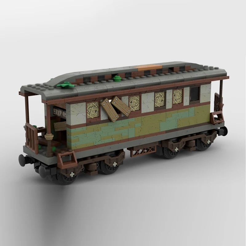 مدينة نموذج سيارة MOC قوالب بناء مهجورة مدرب السكك الحديدية النقل وحدات التكنولوجيا الهدايا عطلة تجميع ألعاب أطفال البدلة