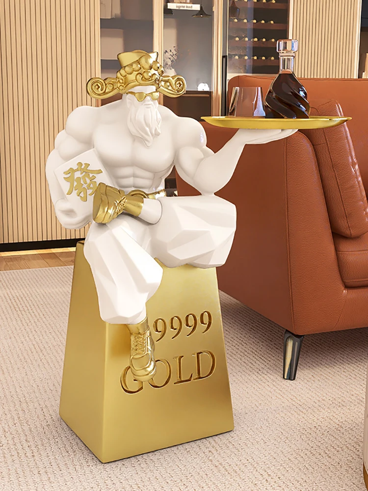 

Home Decor Sculpture God Wealth Statue Ornaments Living Room Large Welcome Sculptures Decor Interior Figurines Shop Opening Gift