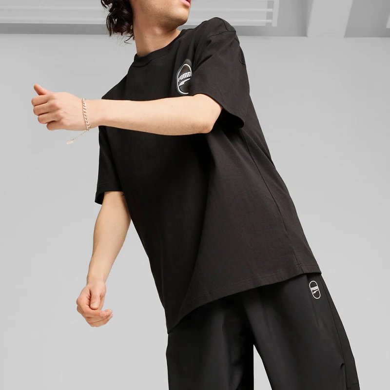 

Puma genuine autumn new unisex simple breathable loose casual sports short sleeved shirt 628996-01