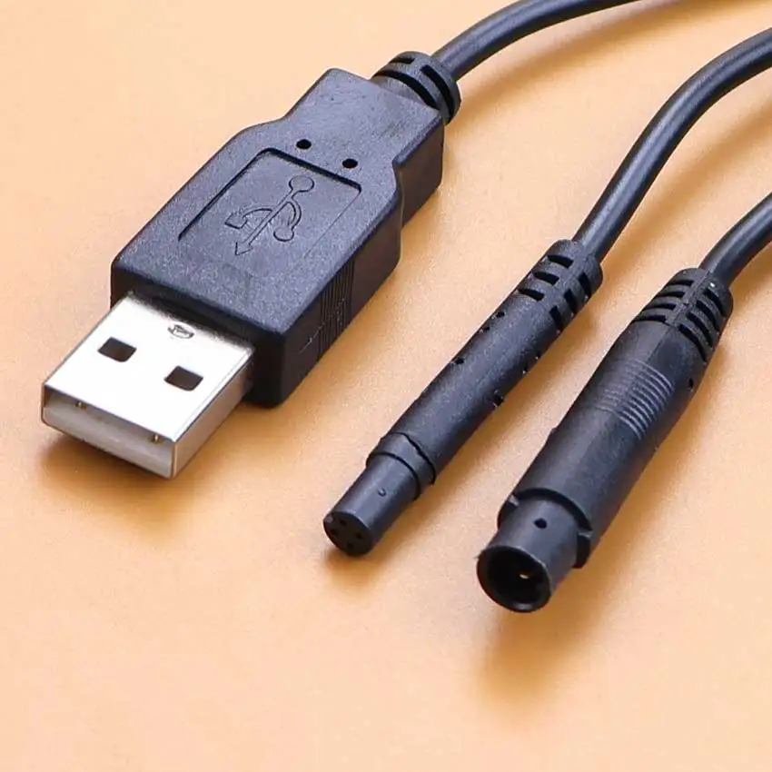 1M 4Pin To USB A 2.0 Power Charging Cable Cord 4P Male Female Connector Car Rear View Vehicle DVR HD Monitor Camera Wire