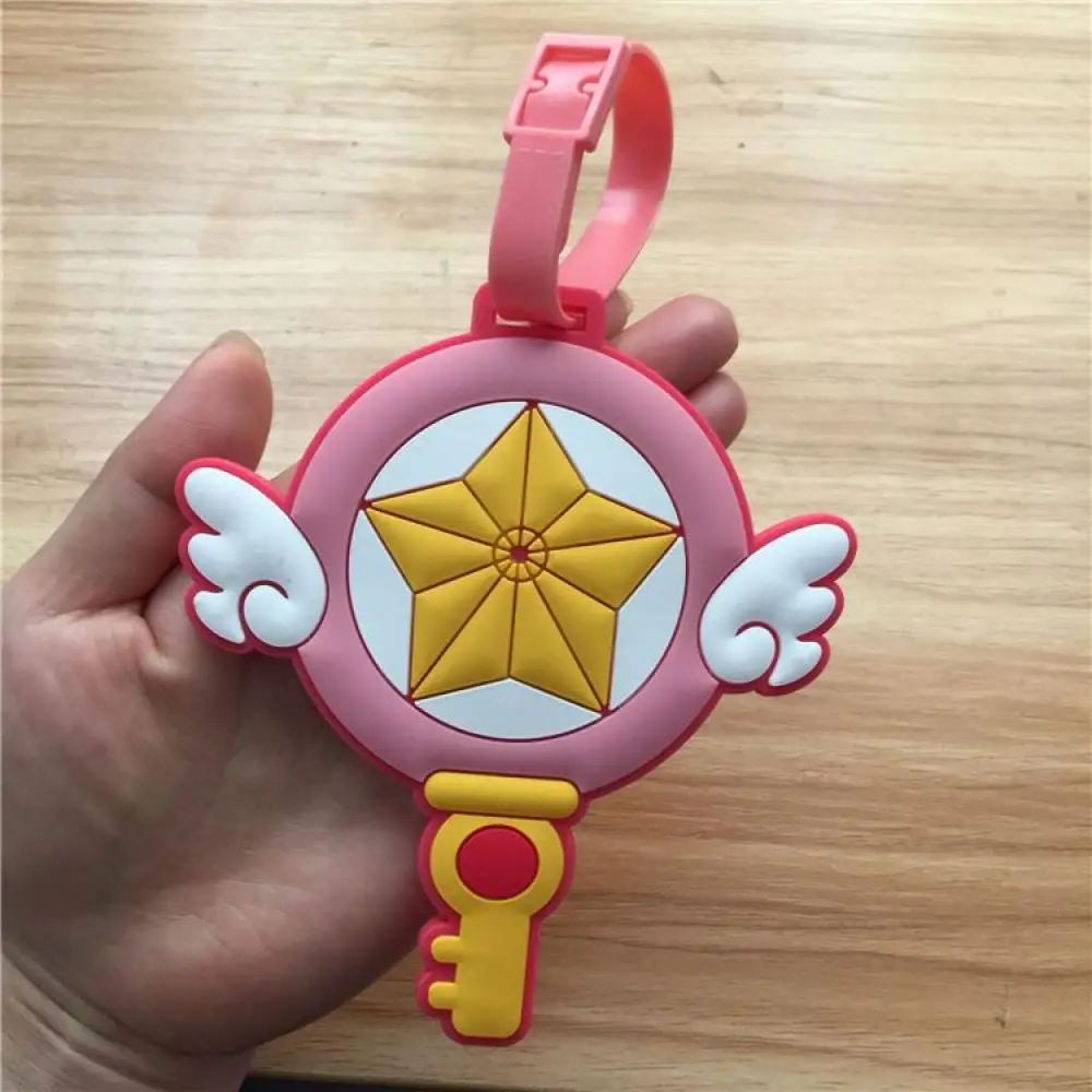จับการ์ดซิลิโคนคีย์แท็กกระเป๋าเดินทางป้องกันการสูญเสียกระเป๋าเดินทางตกแต่งหัวเข็มขัดกุญแจกระเป๋าเป้สะพายหลังตกแต่งของเล่นเด็กวันหยุดของขวัญ