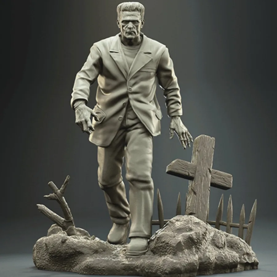 Frankenstein H-110 mm Kunstharzfigur im Maßstab 1:24, zusammengebauter Modellbausatz, Monsterfigur, unmontiertes und unbemaltes DIY-Diorama-Spielzeug