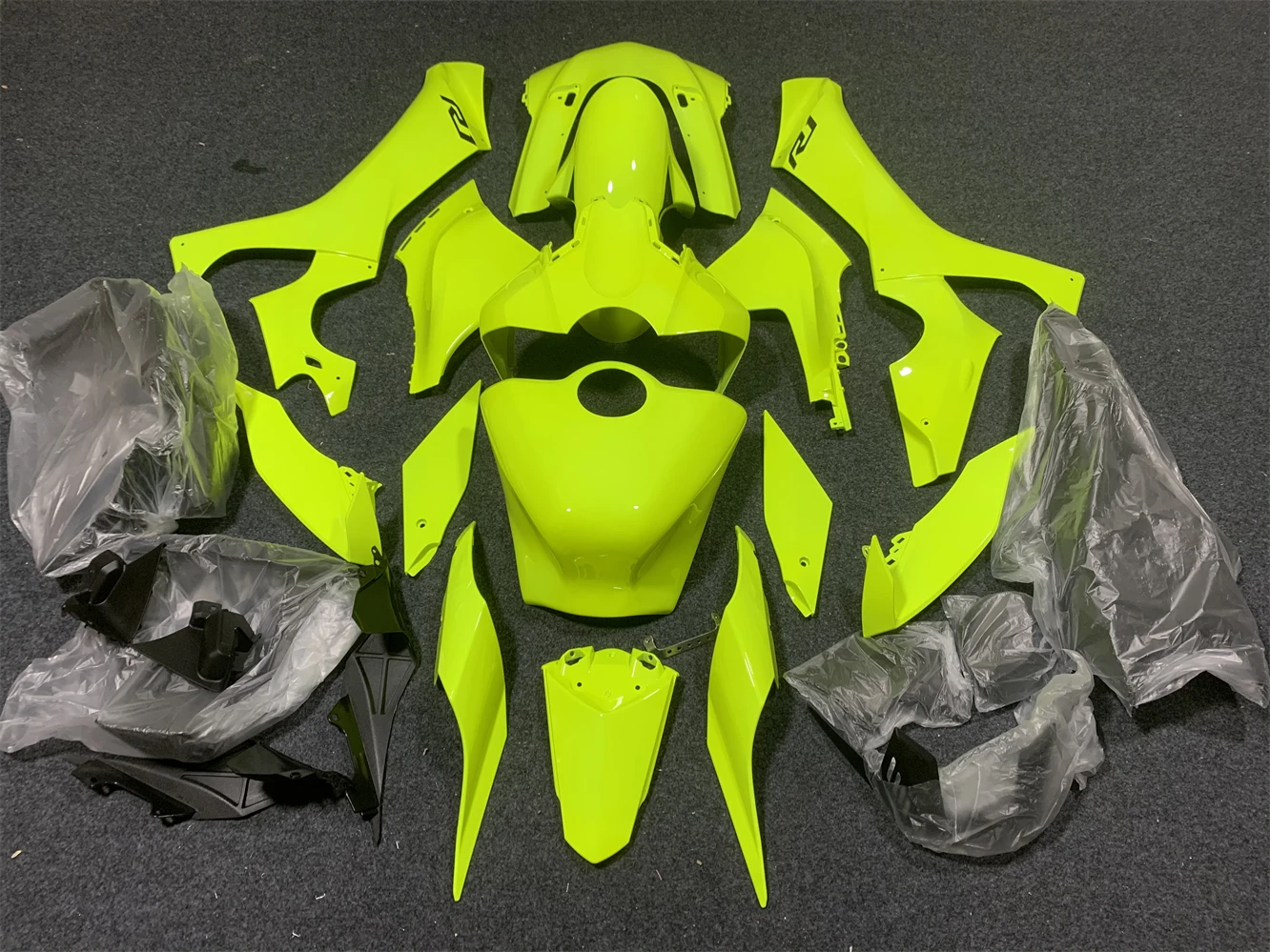 Motorcycle Fairing Kit fits to YZF-R1 2020 2021 2022 YZF1000 2021 22 Year fairing Fluorescent Yellow motorcycle housing