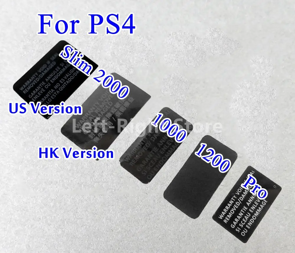 200pcs For PS4 1000 1100/1200/ Pro Console Label Stickers Housing Shell Sticker Lable Seals For PS4 Slim 2000 US HK Version