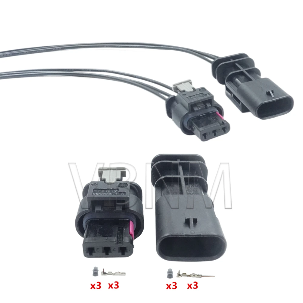3 Pin 1718653-1 1-1718644-1 1-1703494-1 2-1718652-3 4F0973703 4F0 973 703 Waterproof Automotive Reversing Radar Plug For VW Audi