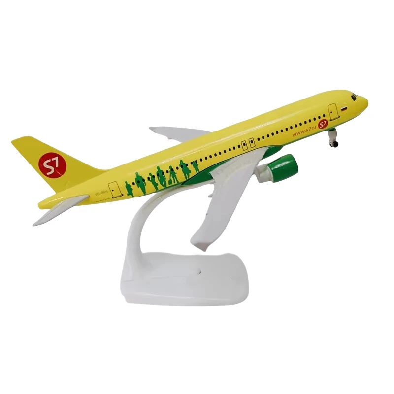 

20CM Alloy Metal Airplanes A320 Russian Siberia Airlines Plane Model 1:400 Scale Airbus Replica Model Ornament with Landing Gear