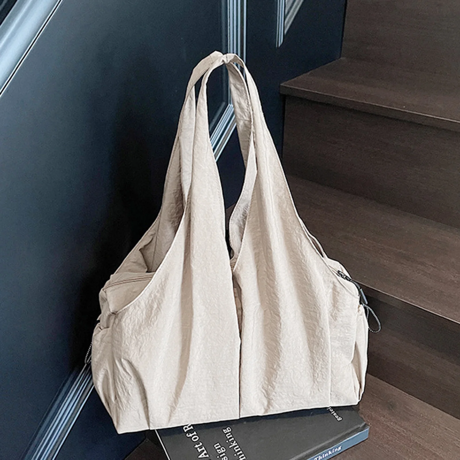 

Женская повседневная сумка-тоут, стильная однотонная сумка большой емкости, кошелек на плечо, повседневная сумка для подмышек