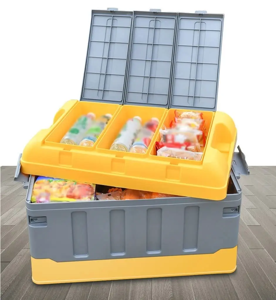 

Heavy-Duty Car Trunk Storage Box, Foldable Multi-Use Organizer with Large Capacity