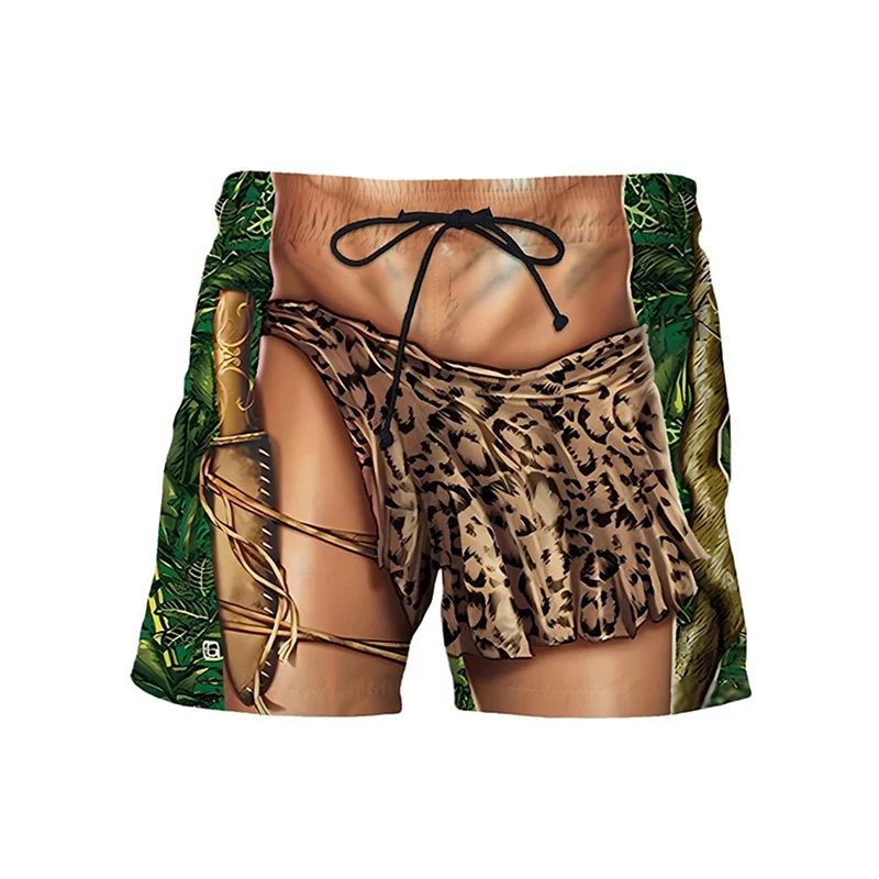 Pantalones cortos de playa de verano para hombre, Shorts con estampado 3D, cintura elástica, transpirables, suaves, informales, Hawaianos para vacaciones