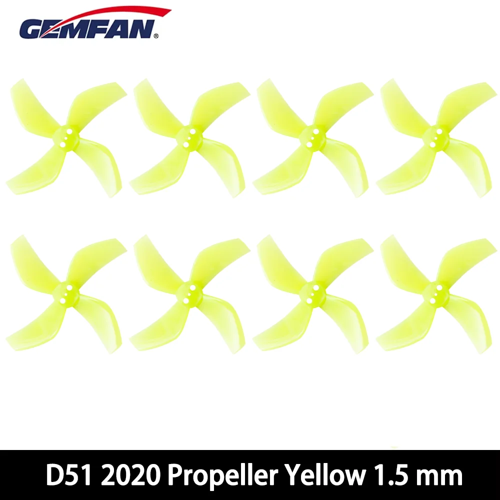 4 Paar Gemfan D51 51 mm 2020 4-Blatt-PC-Propeller 1,5 mm für RC FPV Racing Freestyle 2 Zoll Cinewhoop Kanaldrohnen DIY-Teile