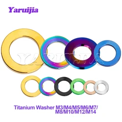 Yaruijia Titanium M3/M4/M5/M6/M7/M8/M10/M12/M14 Titanium Spacer Washer for DIN912 Bolt Screw Bicycle Motorcycle Parts