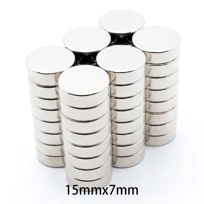 2 ~ 50 قطعة 15x7 مللي متر سوبر قوية السائبة قوي جولة ندفيب النيوديميوم القرص Magnets15mm x 7 مللي متر ضياء N35 نادر الأرض المغناطيس 15 مللي متر x 7 مللي متر