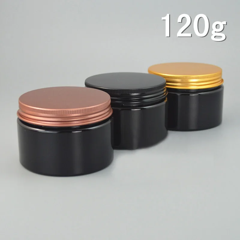 120G czarna butelka PET/słoik/niestyczna emulsja esencja/gel maskujący/krem/seryum nawilżające/wosk do włosów/opakowanie kosmetyczne do pielęgnacji skóry