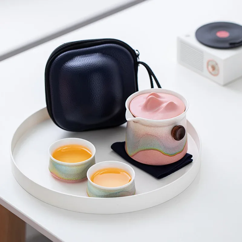 Travel Tea Set Ceramic Portable Quick Cup Women's Creative Teapot Holiday Gift Tea Sets Complete Set Luxury Cool Tea Accessories