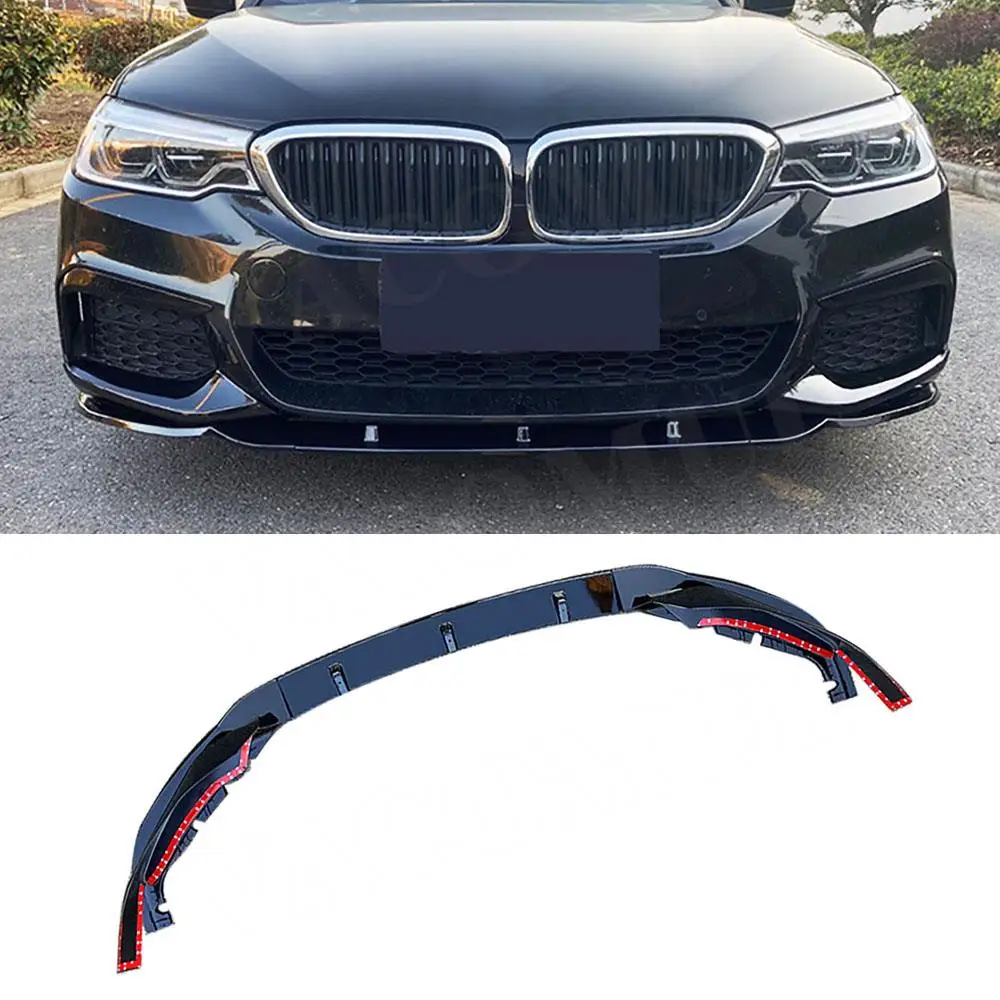 

VACOMUL ABS Carbon Look Gloss Black Front Bumper Lip Spoiler With Side Splitter Trim For BMW 5 Series G30 M Tech Sport 2017-2020