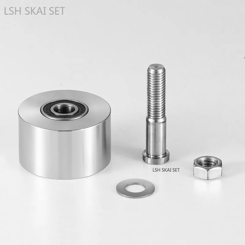 1pc Stainless Steel Flat Pulley Silent Bearing Sliding Door Roller Heavy-duty Solid Steel Wheel Sliding Track Wheel Hardware - view 6