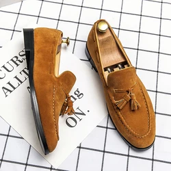 Fashion Suede Tassel Leisure Men's Shoes Summer Italy Style Soft Moccasins Men Loafers High Quality Shoes Men Flats Driving Shoe