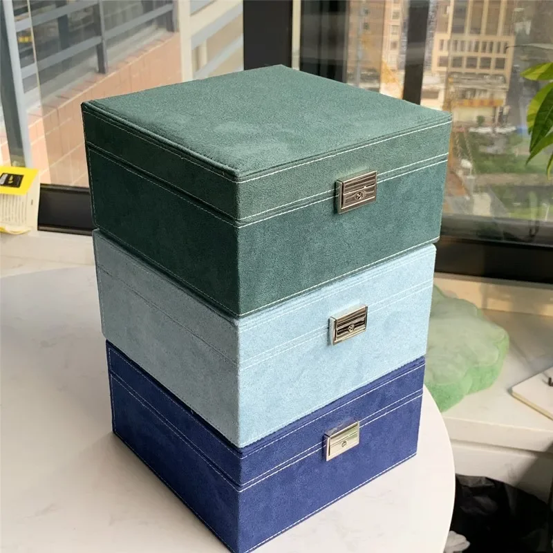 Large Double Layer Jewelry Box Organizer for Rings Earrings Necklaces Bracelets Household Display Storage Case 보석함