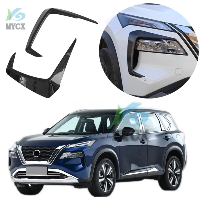 2pcs ABS Front Foglight Eyebrow Cover Trim Fog Light Lamp Protector Cover For nissan x-trail x trail xtrail T33 2022