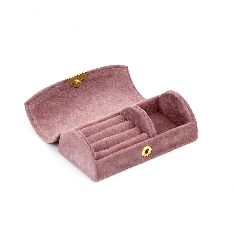 1Pc Velvet Jewelry Travel Organizer Box Portable Women Jewelry Storage Case for Necklace Rings Earrings Gifts Jewelry Display