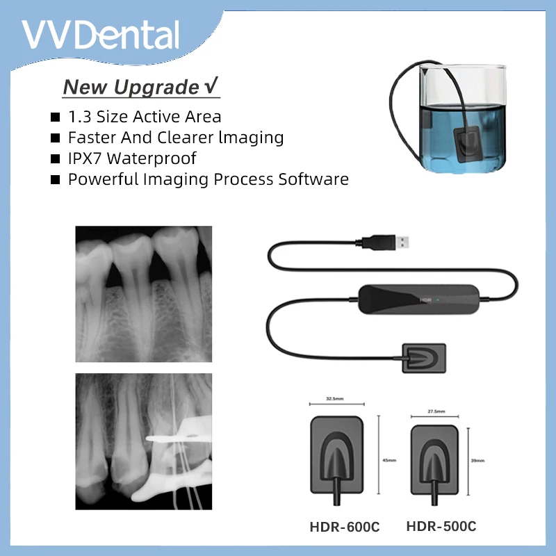 VV Dental RVG Sensor Radiovisiograph rentgenowski Czujnik cyfrowy Poręczny system obrazowania wewnątrzustnego HDR500C/600C Narzędzia stomatologiczne