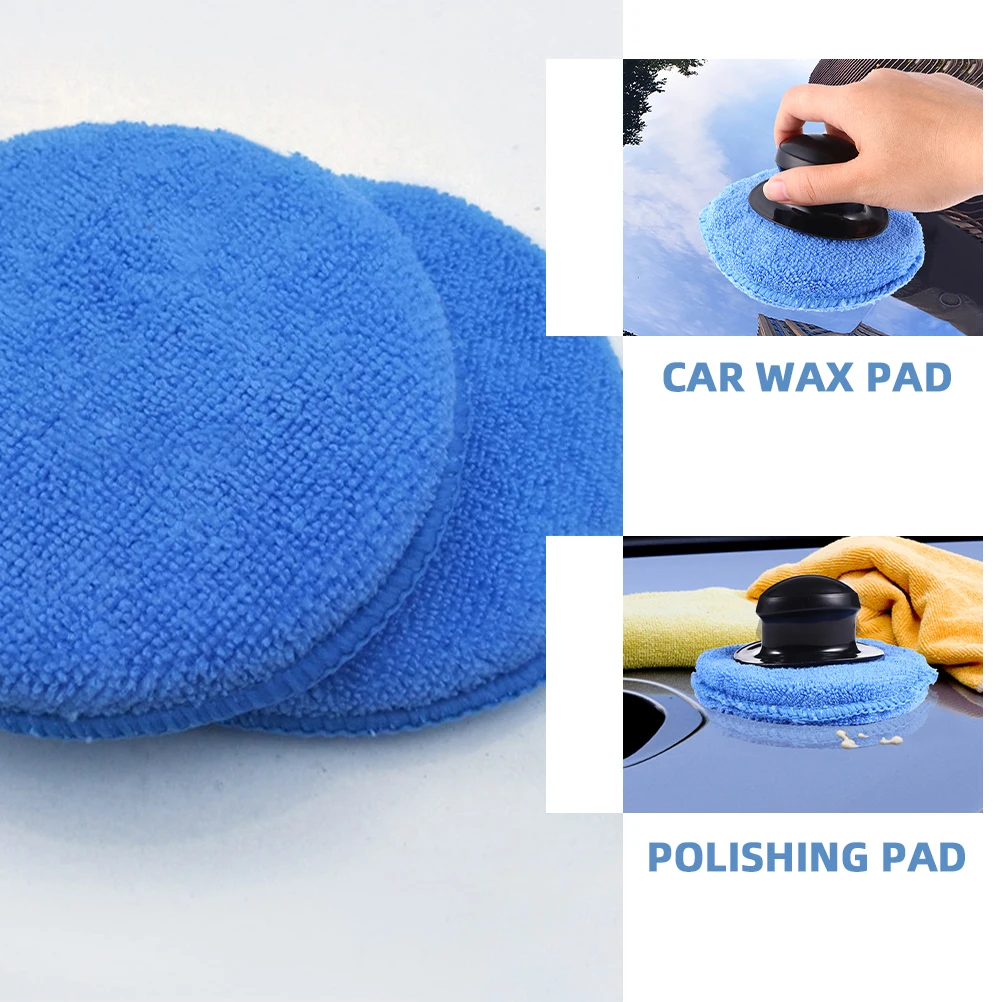 

6Pcs Car Wax Applicator Sponge Pads Polishing Buffing Pads Safe Polishing Wax Application for Car Cleaning Microfiber Sponge