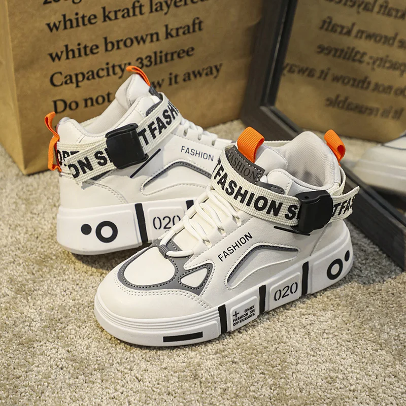

Boys' shoes 2025 New autumn and winter children's casual and versatile sports shoes anti-slip high-top sneakers for big kids