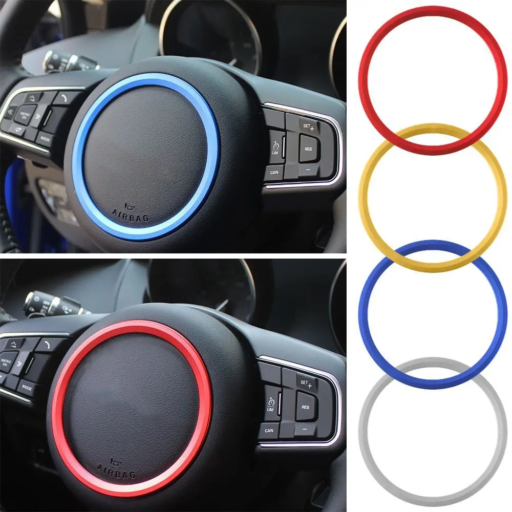 For Jaguar XF XE F-PACE 2015-2020 The Automobile Steering Wheel Decorative Ring Steering Wheel Trim Paste Version Parts