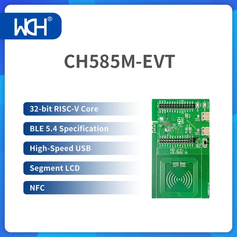1PCS/LOT CH585 CH584  Evaluation Board BLE Bluetooth 5.4 RISC-V MCU 2.4G RF USB2.0 HS LCD NFC