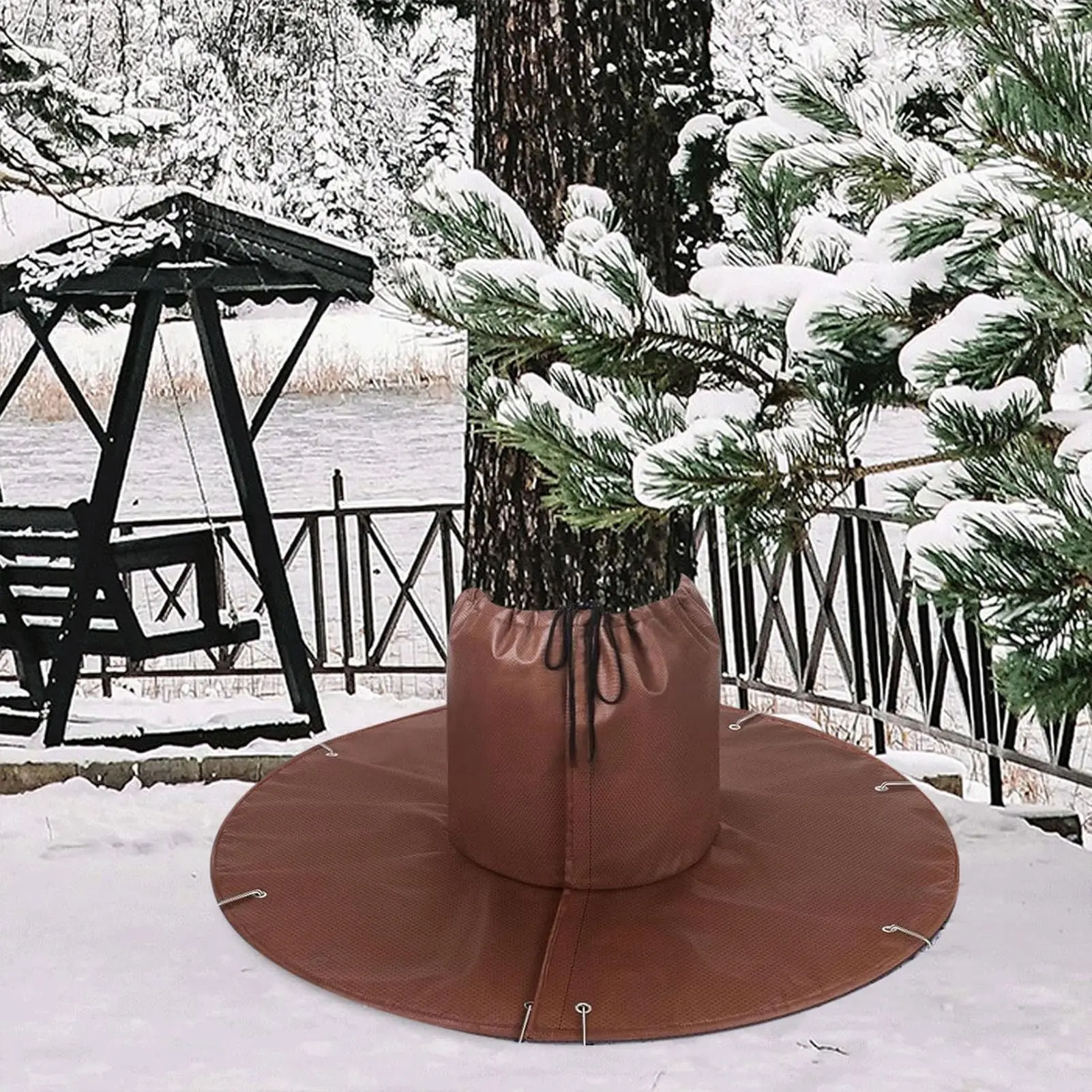 Protecteur de racine de palmier d'hiver, Protection contre le gel, Protection de coffre d'arbre, couvertures de plantes avec clous au sol, racine d'arbre chaude ﻿