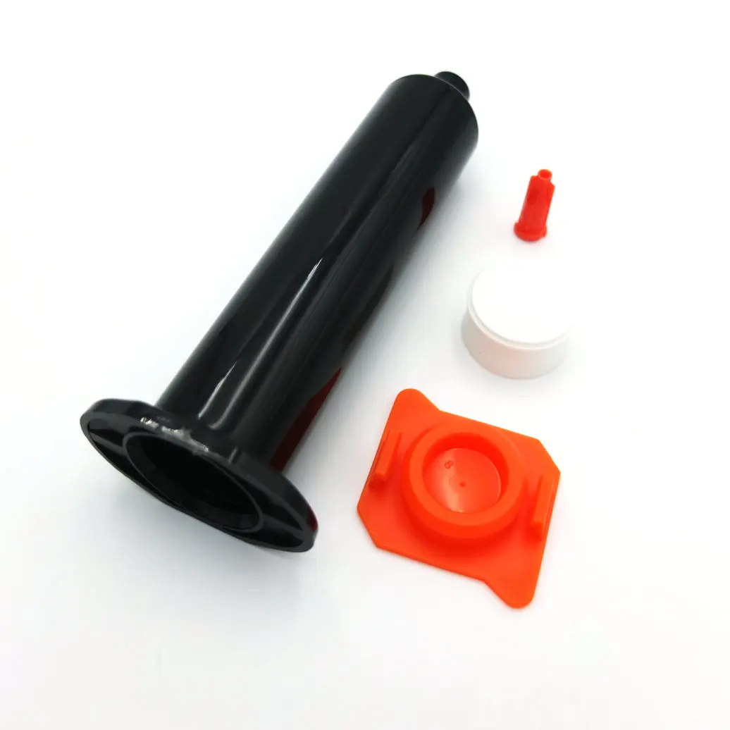 Imagem -05 - Black Air Dispense Seringa Cartuchos de Cola Dispenser Líquido Barrel Piston Tip Cap End Cap 30cc Pcs