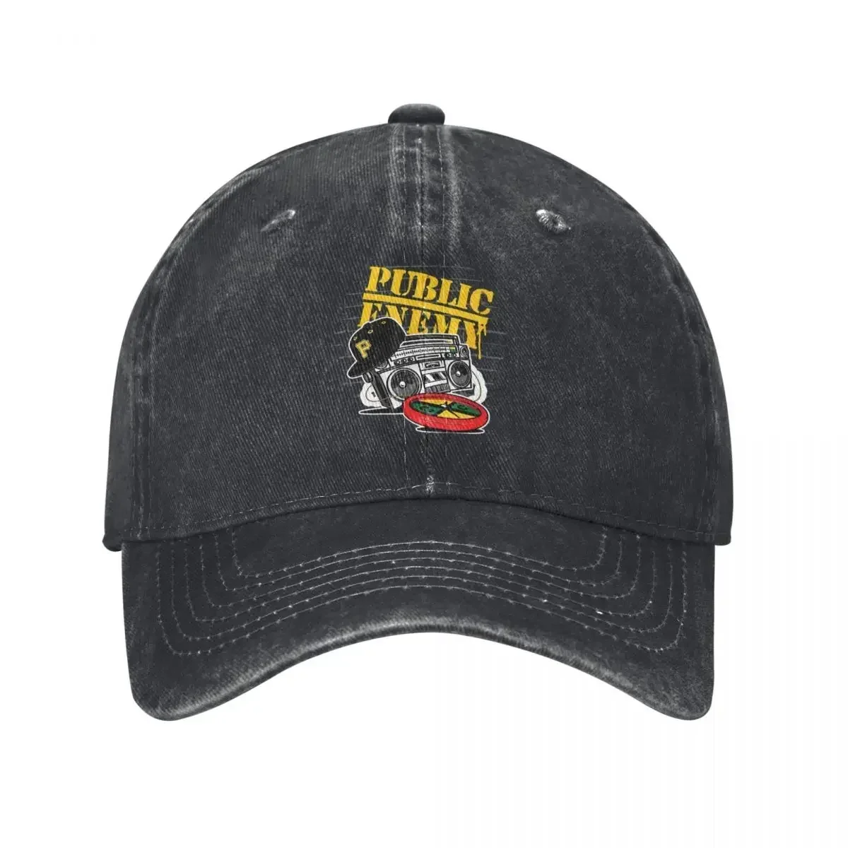 New Retro Public Enemy Rap Music Baseball Caps Unisex Distressed Cotton Headwear Rock Outdoor Workouts Hats Cap
