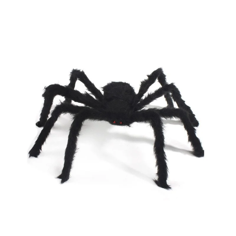 Super Big Plush Spider Made Of Wire And Plush Black And Multicolour Style For Party Or Halloween Decorations 50-150cm