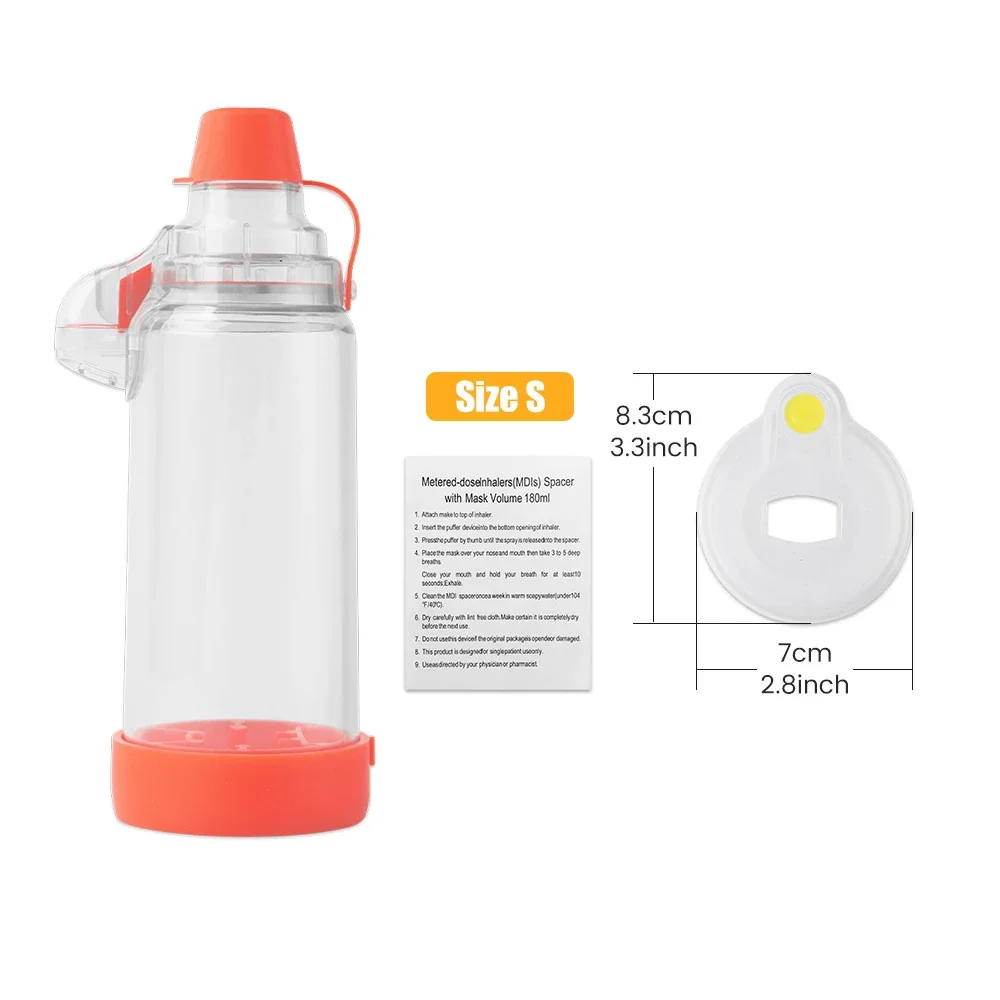 Vernevelaar Cup Inhalator Fles Astma Inhaleren Kamer Automizer Spacer Mist Opslag Compressor Tank Verstuiver Masker Kinderen Volwassen