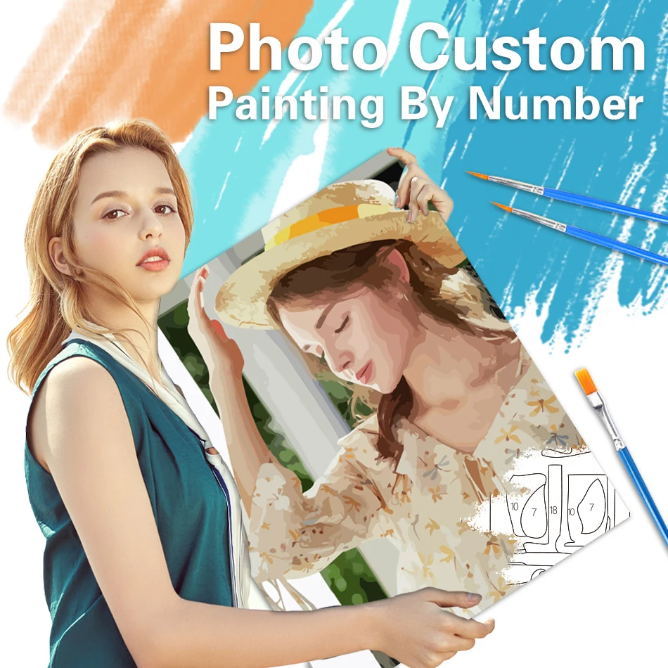 RUOPOTY Photo Custom Oil Picture Drawing Coloring Art Supplies Painting House Hand Painted Painting Picture On Canvas Oil Pain